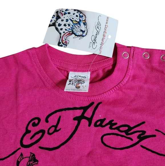 Ed Hardy Honey Bee with Roses T- shirt - Picture 3 of 3